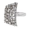 Image 1 : Genuine 18K WhiteGold 1.43CTW Baguette Cocktail Ring - REF-221M2F