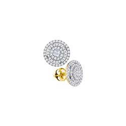 0.50CT Diamond Soleil 14KT Earrings Yellow Gold