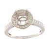 Image 1 : Genuine 14K White Gold 0.6CTW Diamond Semi Mount Ring - REF-99X6Y