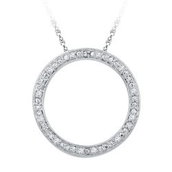 0.05CT Diamond Anniversary 10KT Pendant White Gold
