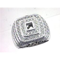 Genuine 14K White Gold 1CTW Diamond Semi Mount Ring - REF-114A8X