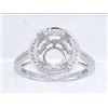 Image 1 : Genuine 14K White Gold 0.16CTW Diamond Semi Mount Ring - REF-37H2W
