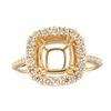 Image 1 : Genuine 14K Yellow Gold 0.89CTW Diamond Semi Mount Ring - REF-140T6K