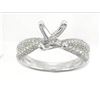 Image 1 : Genuine 14K White Gold 0.86CTW Diamond Semi Mount Ring - REF-95A8X