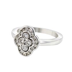 Genuine 14K White Gold 0.45CTW Diamond Fashion Ring - REF-66N3A