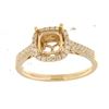 Image 1 : Genuine 14K Yellow Gold 0.33CTW Diamond Semi Mount Ring - REF-62T2K