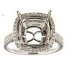 Image 1 : Genuine 14K White Gold 0.42CTW Diamond Semi Mount Ring - REF-80G8M