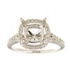 Image 1 : Genuine 14K White Gold 0.63CTW Diamond Semi Mount Ring - REF-86N3A