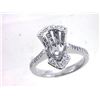 Image 1 : Genuine 14K White Gold 0.7CTW Diamond Semi Mount Ring - REF-62W4G