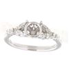 Image 1 : Genuine 14K White Gold 0.43CTW Diamond Semi Mount Ring - REF-54M2F