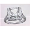 Image 1 : Genuine 18K White Gold 1.02CTW Diamond Semi Mount Ring - REF-133A8X