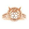 Image 1 : Genuine 14K Rose Gold 0.53CTW Diamond Semi Mount Ring - REF-80T2K