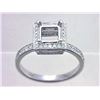 Image 1 : Genuine 18K White Gold 0.54CTW Diamond Semi Mount Ring - REF-98Y2Z