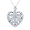 Genuine 0.36 TCW 14K White Gold Ladies Necklace - REF-54T6K