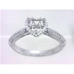 Genuine 14K White Gold 0.24CTW Diamond Semi Mount Ring - REF-47N6A