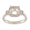 Image 1 : Genuine 14K White Gold 0.21CTW Diamond Semi Mount Ring - REF-47A8X