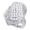 Image 1 : 1.75CT Diamond Cluster 10KT Ring White Gold