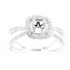 Image 1 : Genuine 14K White Gold 0.48CTW Diamond Semi Mount Ring - REF-57W2G