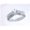 Genuine 14K White Gold 0.65CTW Diamond Semi Mount Ring - REF-94Z2T