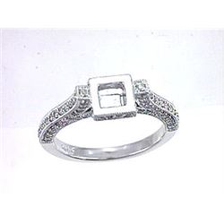 Genuine 14K White Gold 0.83CTW Diamond Semi Mount Ring - REF-71K2R