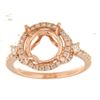 Image 1 : Genuine 14K Rose Gold 0.56CTW Diamond Semi Mount Ring - REF-77K2R