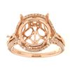 Image 1 : Genuine 14K Rose Gold 0.46CTW Diamond Semi Mount Ring - REF-76F8N