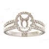 Image 1 : Genuine 14K White Gold 0.44CTW Diamond Semi Mount Ring - REF-69G7M