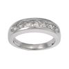 Image 1 : Genuine 14K White Gold 1CTW Diamond Band Ring - REF-137R2H