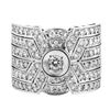 Image 1 : Genuine 14K White Gold 0.94CTW Diamond Cocktail Ring - REF-108G8M