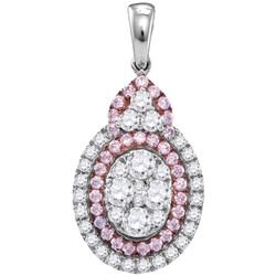 0.85CT Diamond Anniversary 14KT Pendant White Gold