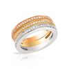Image 1 : Genuine 0.79TCW 14K Tri Color Gold Ladies Band Ring - REF-108N4A