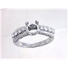 Image 1 : Genuine 18K White Gold 0.4CTW Diamond Semi Mount Ring - REF-96A2X