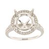 Image 1 : Genuine 14K White Gold 0.78CTW Diamond Semi Mount Ring - REF-100Z6T