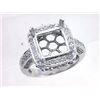 Image 1 : Genuine 14K White Gold 0.74CTW Diamond Semi Mount Ring - REF-85X7Y