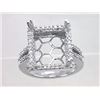 Image 1 : Genuine 14K White Gold 0.46CTW Diamond Semi Mount Ring - REF-72N5A