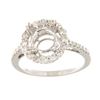 Image 1 : Genuine 14K White Gold 0.62CTW Diamond Semi Mount Ring - REF-100R3H