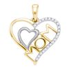 Image 1 : 0.10CT Diamond Mom 10KT Pendant Yellow Gold