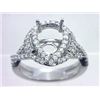 Image 1 : Genuine 14K White Gold 0.8CTW Diamond Semi Mount Ring - REF-88K7R