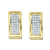 Image 1 : 0.15CT Diamond Hoops 10KT Earrings Yellow Gold