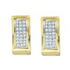 Image 1 : 0.15CT Diamond Hoops 10KT Earrings Yellow Gold