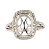 Image 1 : Genuine 14K White Gold 0.47CTW Diamond Semi Mount Ring - REF-80M3F