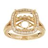 Image 1 : Genuine 14K Yellow Gold 0.31CTW Diamond Semi Mount Ring - REF-66F2N