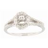 Image 1 : Genuine 14K White Gold 0.39CTW Diamond Semi Mount Ring - REF-61R3H