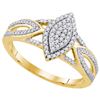 Image 1 : 0.25CT Diamond Micro-Pave 10KT Ring Yellow Gold