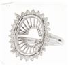 Image 1 : Genuine 14K White Gold 0.74CTW Diamond Semi Mount Ring - REF-120M6F