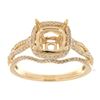 Image 1 : Genuine 14K Yellow Gold 0.45CTW Diamond Semi Mount Ring - REF-75K2R