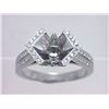 Image 1 : Genuine 14K White Gold 0.64CTW Diamond Semi Mount Ring - REF-106M3F