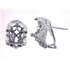 Image 1 : Genuine 18KWhite Gold 0.59CTW Diamond Semi-Mount Earrings - REF-130R4H