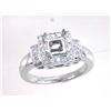 Image 1 : Genuine 18K White Gold 0.32CTW Diamond Semi Mount Ring - REF-89H6W