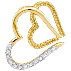 0.05CT Diamond Heart 10KT Pendant Yellow Gold